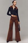 Thumbnail View 2: The Adi Mid-Rise Frayed Relaxed Flare Jeans by Pilcro: Velvet Edition