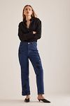 Thumbnail View 1: The Annie High-Rise Straight-Leg Jeans by Pilcro: Embellished Edition