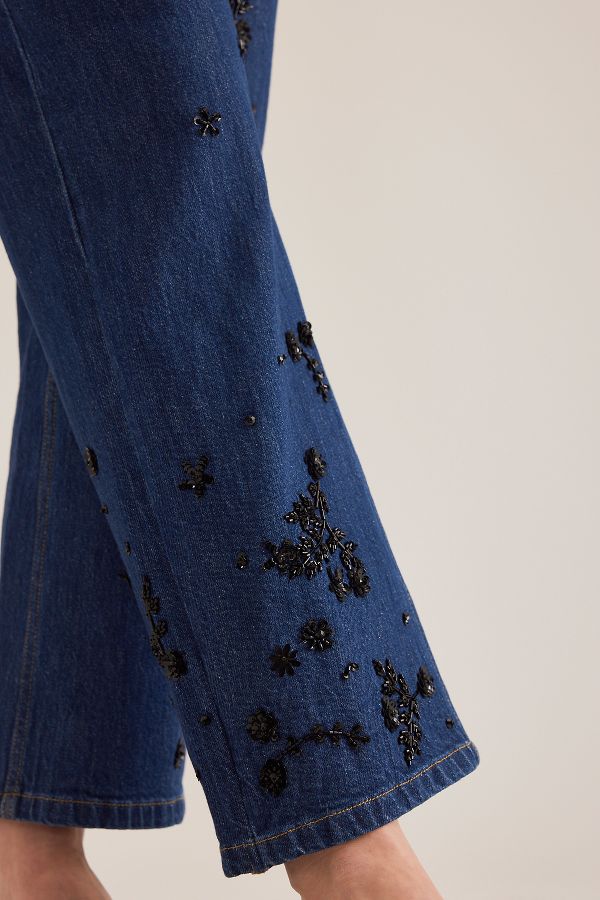 Slide View: 5: The Annie High-Rise Straight-Leg Jeans by Pilcro: Embellished Edition