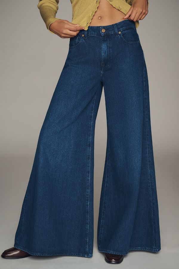 Slide View: 3: 7 For All Mankind Willow High-Rise Super Wide-Leg Jeans