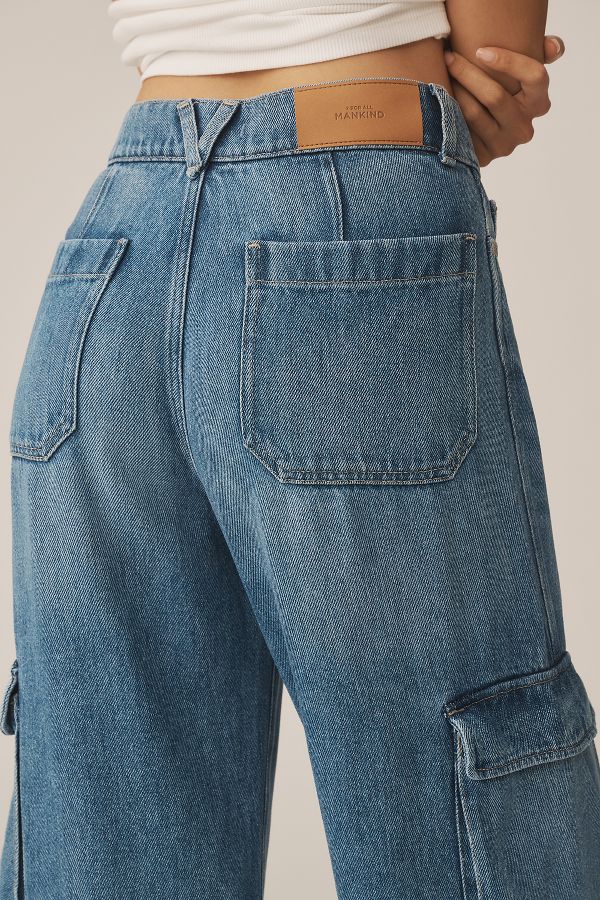 Slide View: 5: 7 For All Mankind Cargo High-Rise Wide-Leg Jeans