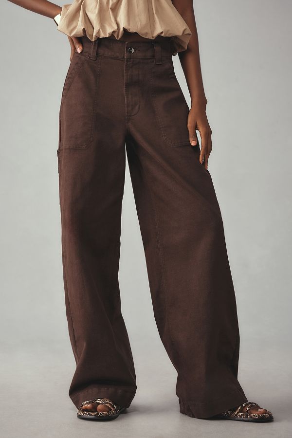 Slide View: 2: Joe's Jeans Chloe Utility Wide-Leg Pants