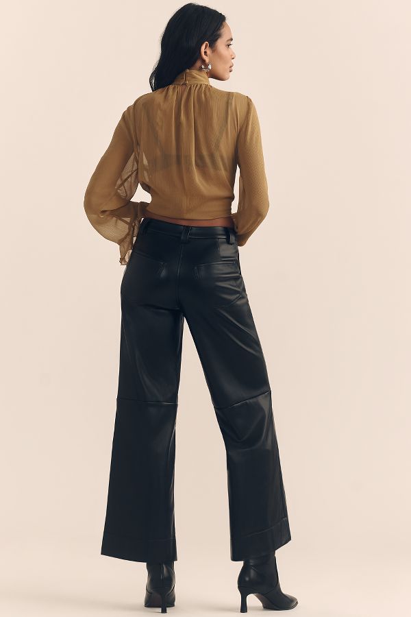 Slide View: 3: Joe's Jeans The Mia Faux-Leather Cropped Pants