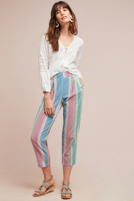 striped rainbow pants