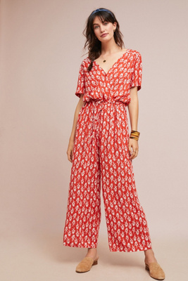 red jumpsuit anthropologie