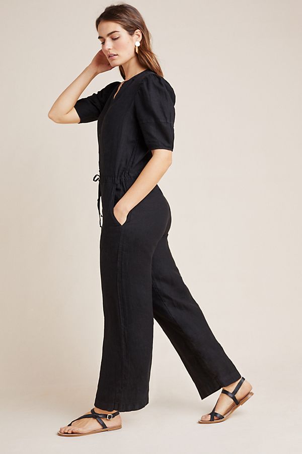 Slide View: 1: Izabella Linen Jumpsuit