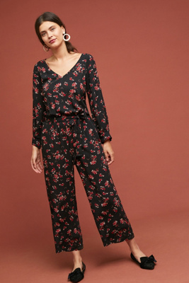 anthropologie floral jumpsuit