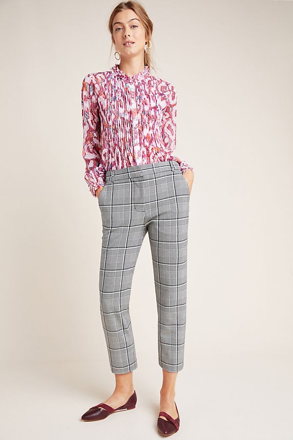 Slide View: 1: Abigail Plaid Trousers