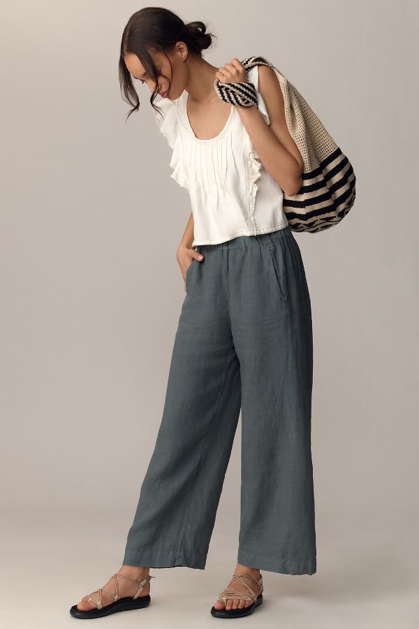 Slide View: 1: Velvet by Graham & Spencer Lola Linen Pants