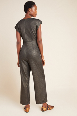 metallic jumpsuit anthropologie