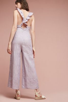 anthropologie silver jumpsuit