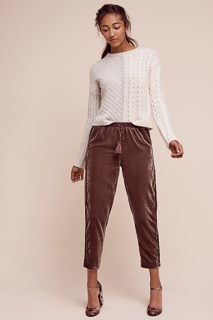 Velvet Joggers | Anthropologie