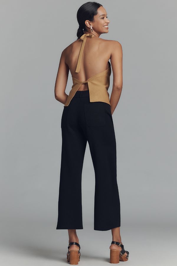 Slide View: 3: The Colette Cropped Wide-Leg Pants by Maeve: Sweater Edition