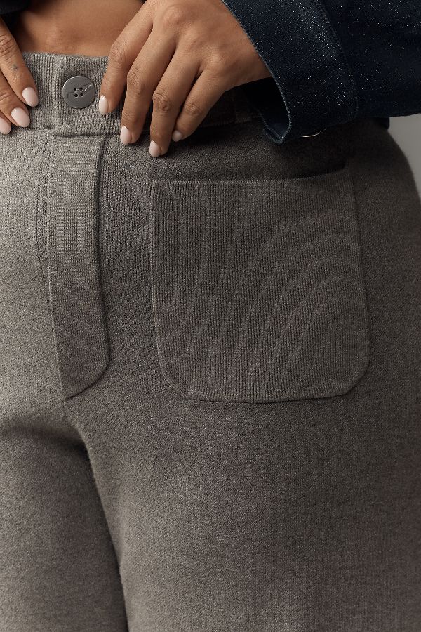 Slide View: 8: The Colette Cropped Wide-Leg Pants by Maeve: Sweater Edition