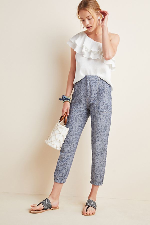 Slide View: 1: Bari Jacquard Joggers