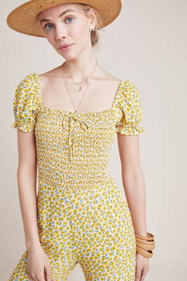 faithfull laszlo smocked jumpsuit