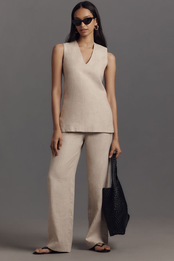 Slide View: 1: Faithfull Maeve Linen Trousers