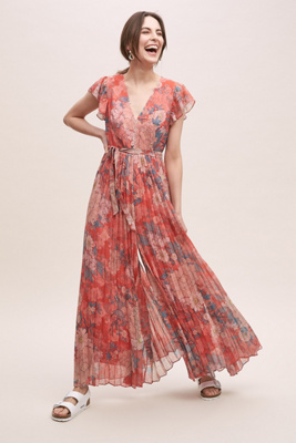 anthropologie floral jumpsuit