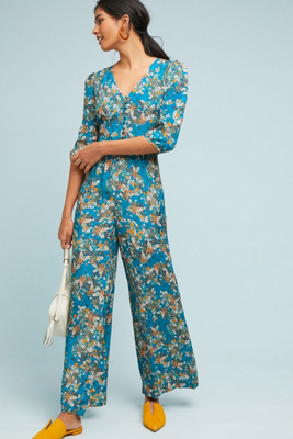 anthropologie green jumpsuit