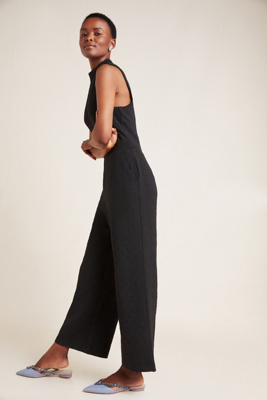 black mock neck jumpsuit
