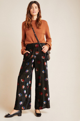 anthropologie velvet pants