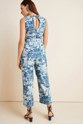 anthropologie linen jumpsuit