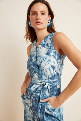 anthropologie linen jumpsuit