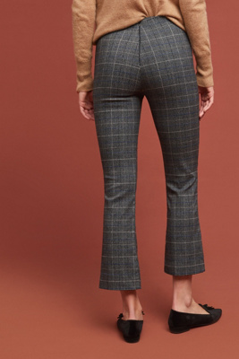 plaid cropped flare pants