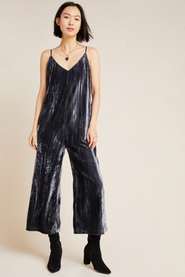 crushed velvet overalls
