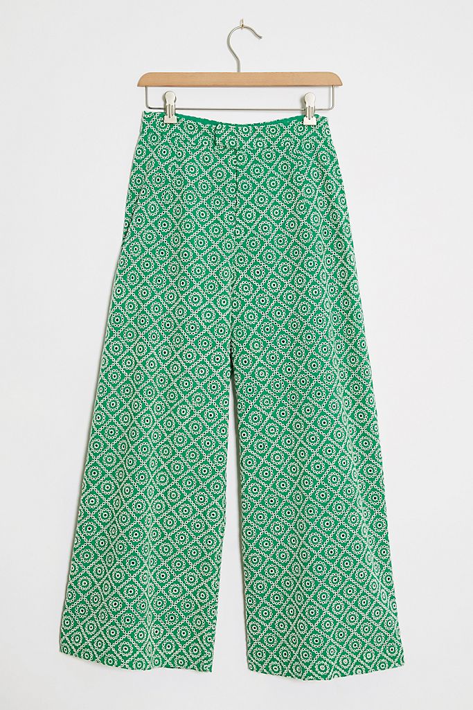 Scotch & Soda Broderie Anglaise Wide-Leg Trousers | Anthropologie