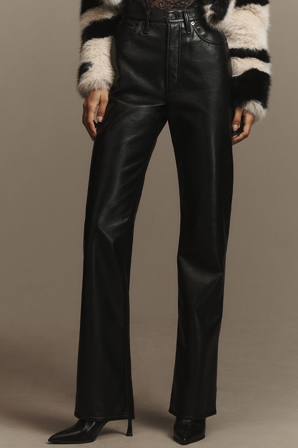 Slide View: 2: AGOLDE Recycled Leather 90s Pinch Waist Pants