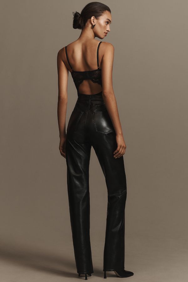 Slide View: 3: AGOLDE Recycled Leather 90s Pinch Waist Pants