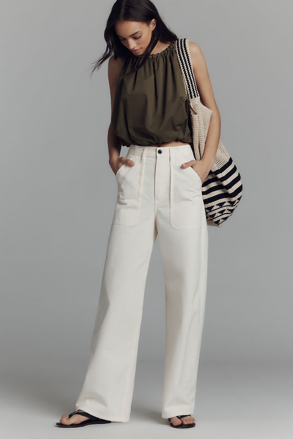 Slide View: 1: Citizens of Humanity Ayla Cargo High-Rise Wide-Leg Pants