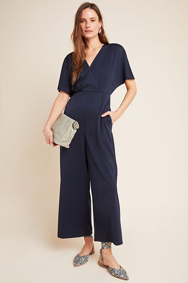 Slide View: 1: Vittoria Flutter-Sleeved Jumpsuit