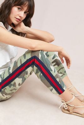 mother camo pants with stripe