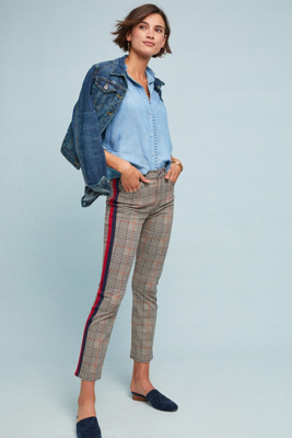 mother plaid jeans