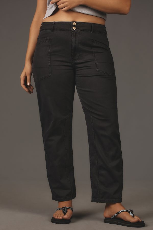 Slide View: 7: The Wanderer Mid-Rise Relaxed-Leg Pants by Pilcro