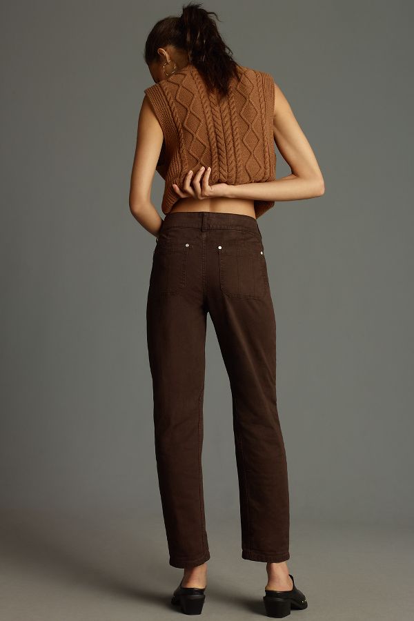 Slide View: 4: The Wanderer Mid-Rise Relaxed-Leg Pants by Pilcro