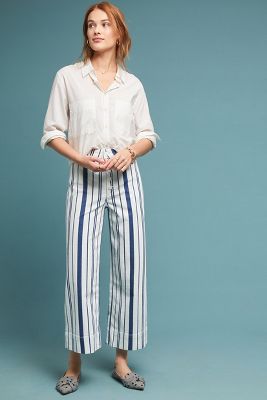 anthropologie striped pants