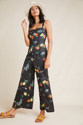 anthropologie yellow jumpsuit