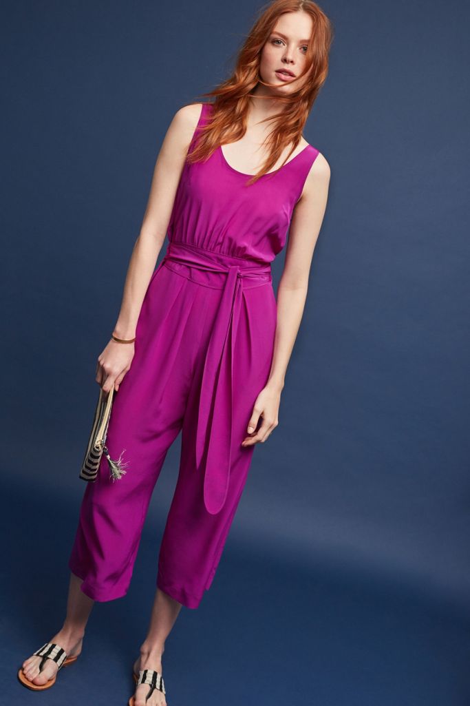 Laurel Silk Jumpsuit Anthropologie