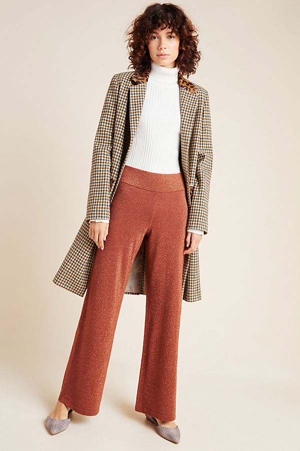 Slide View: 1: Soho Shimmer Knit Wide-Leg Pants