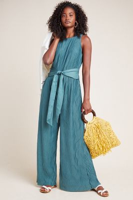 Marina Plisse Jumpsuit | Anthropologie