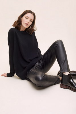 vegan leather trousers