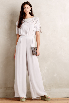 anthropologie white jumpsuit
