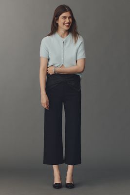 The Colette Crop Bow-Waist Pants by Maeve 