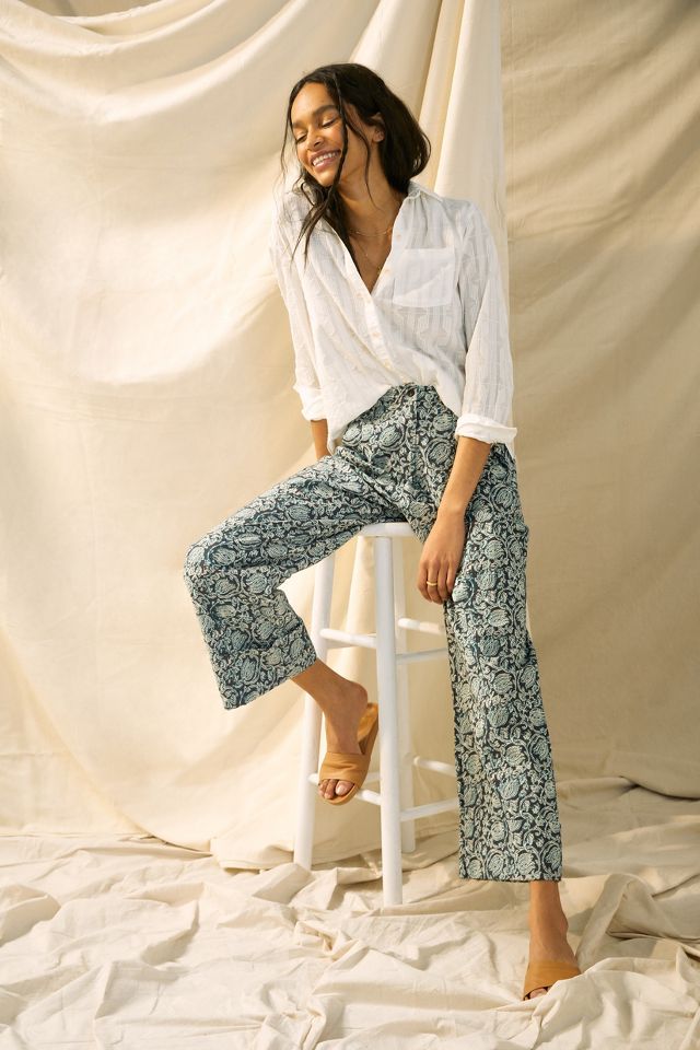 Let Me Be Floral Cropped Pants | Anthropologie