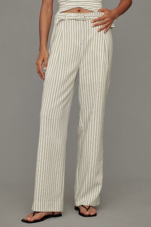 Slide View: 2: English Factory High-Waisted Belted Pants