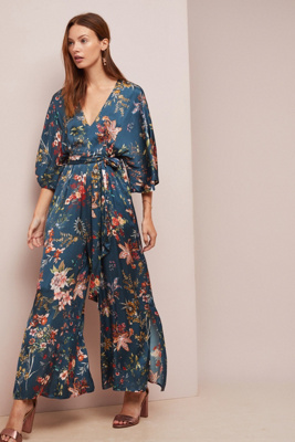 anthropologie floral jumpsuit