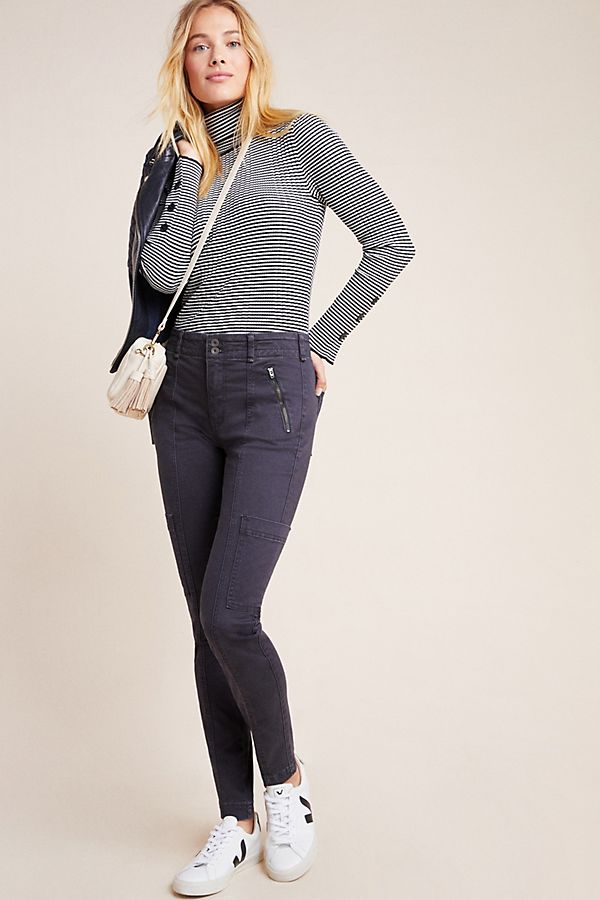 Slide View: 1: Jefferson High-Rise Slim Utility Pants